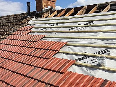 Roof repair work by T.Harris Roofing Ltd